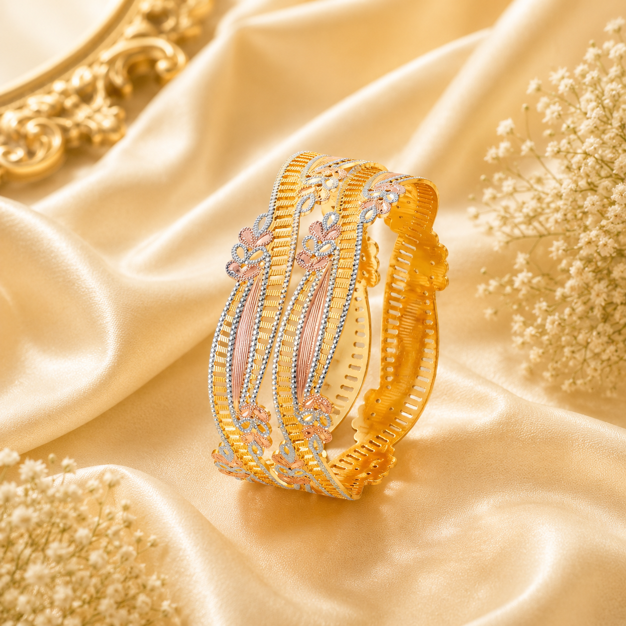 Elegant Rose Gold Bangles