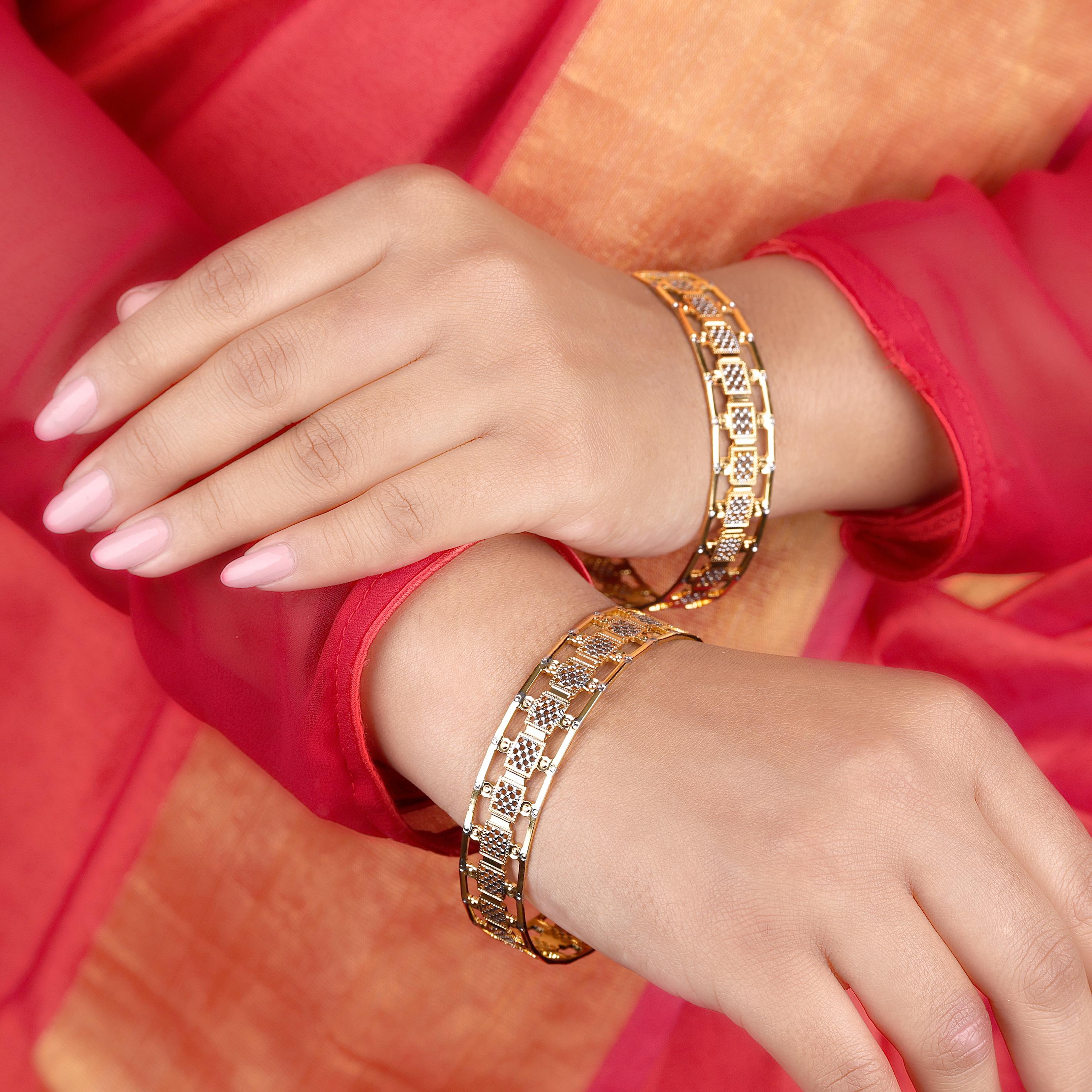 100mg Gold Plated Premium Statement Bangles