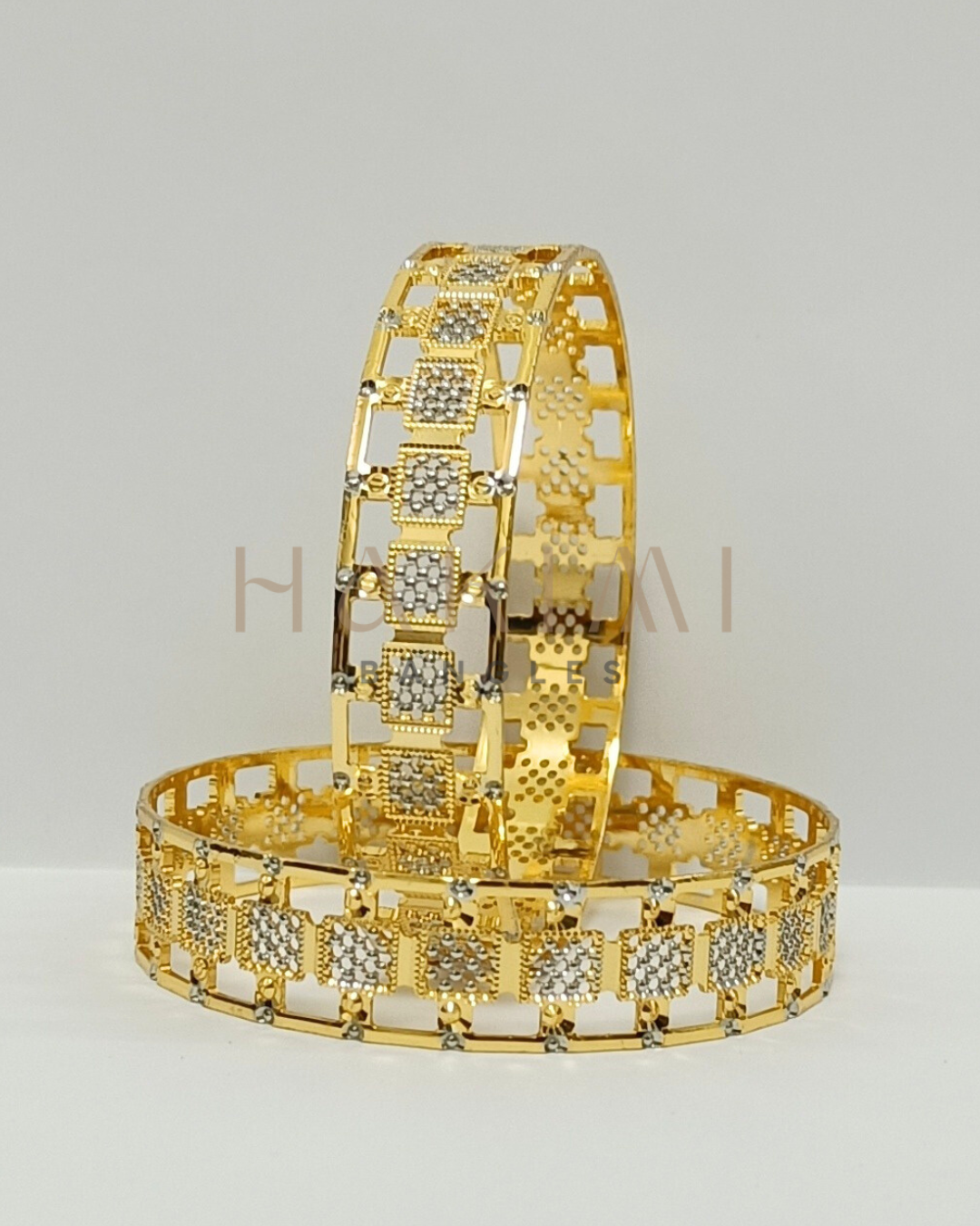 100mg Gold Plated Premium Statement Bangles