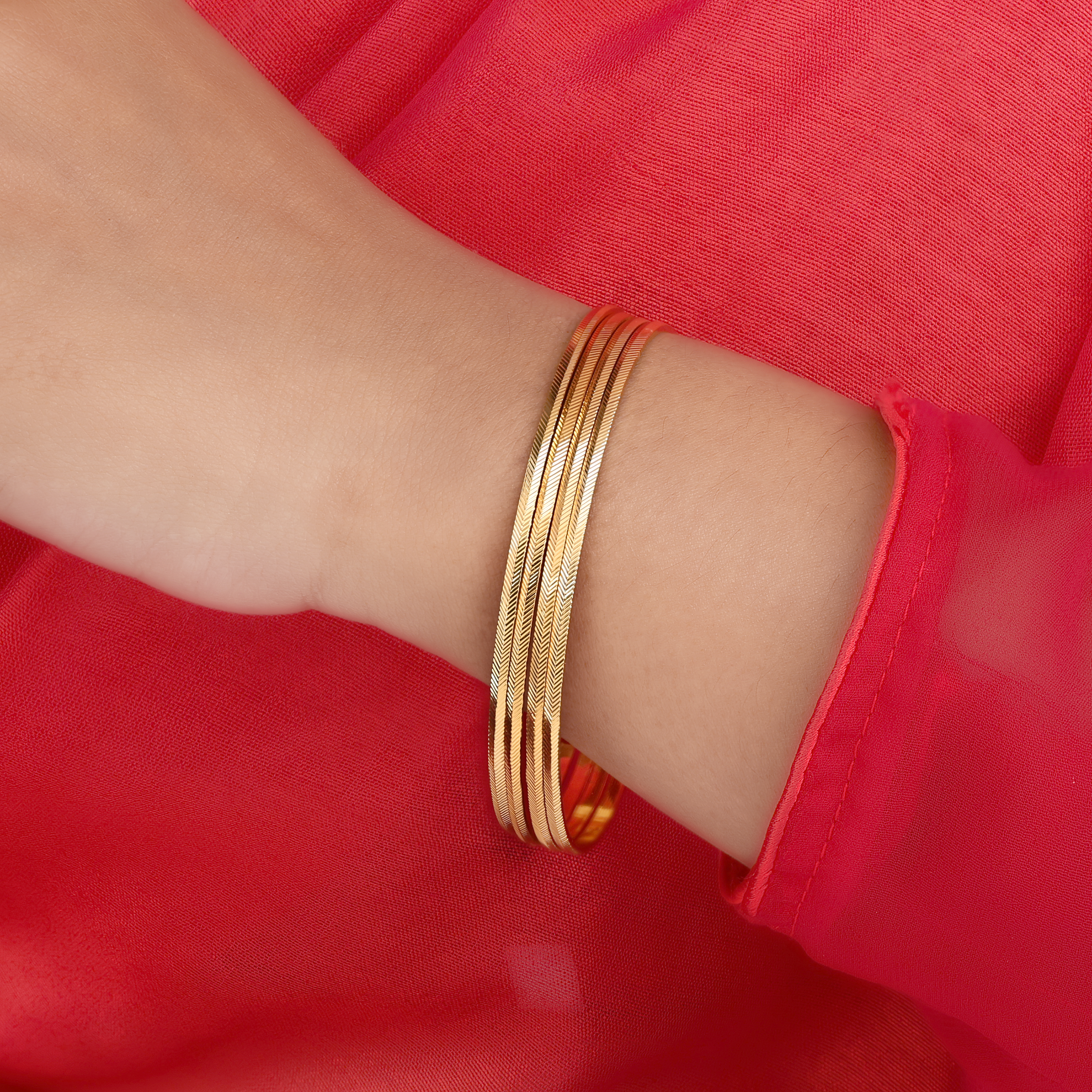 Real Gold Forming Chittal Bangles for women