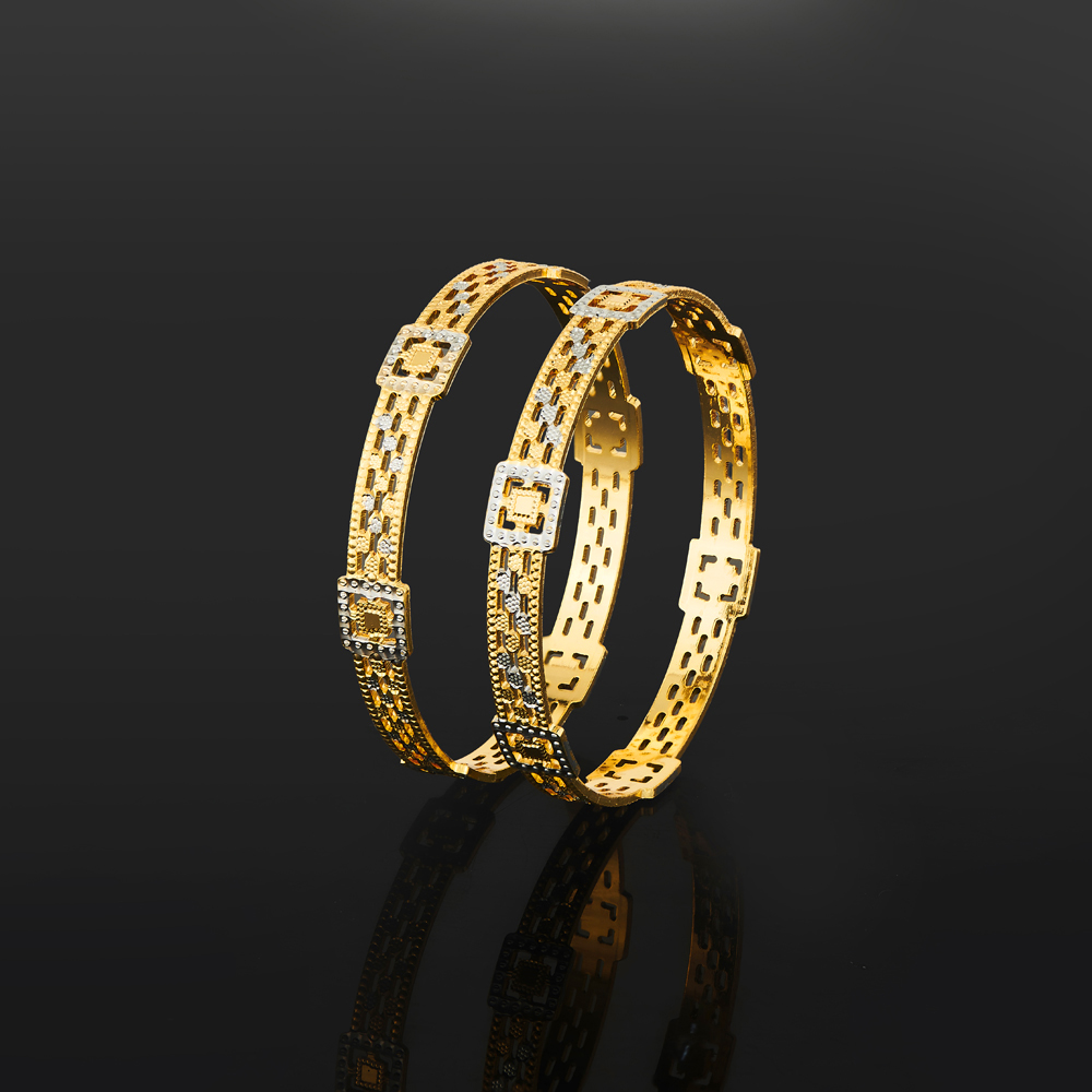 Geometric Cutout Hakimi Bangles
