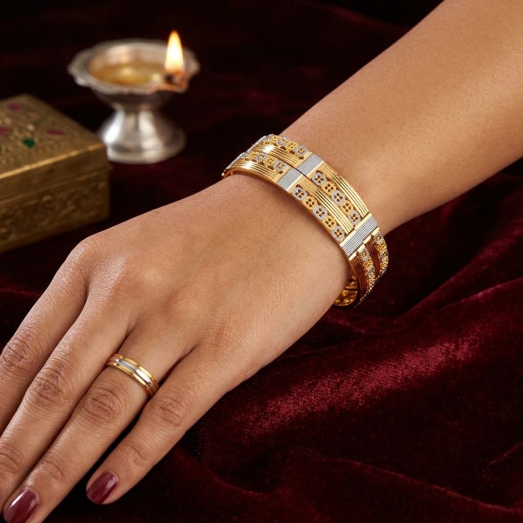 Dual-Tone Liner CNC Bangles