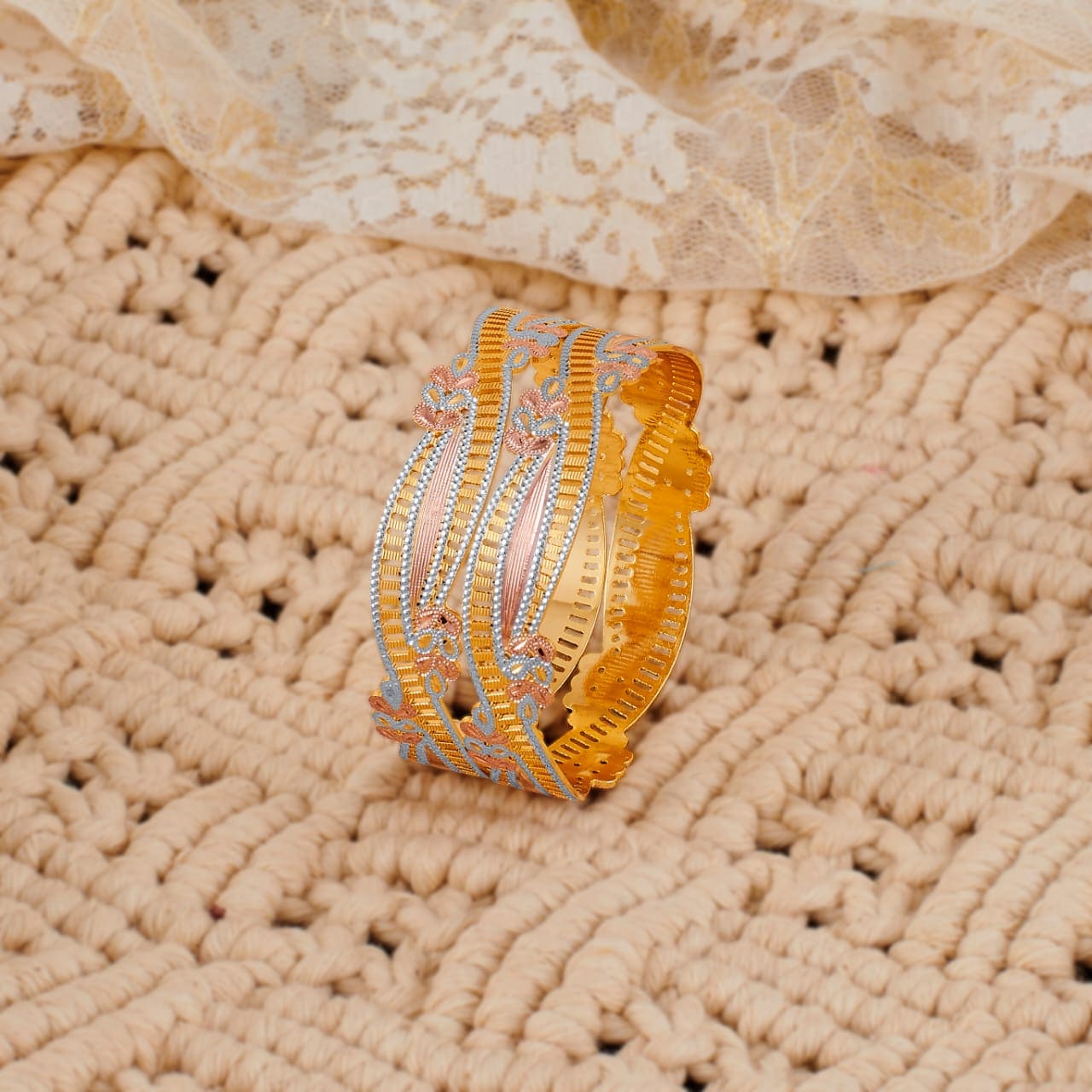 Elegant Rose Gold Bangles Polish
