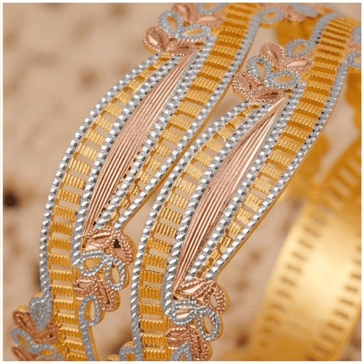 Elegant Rose Gold Bangles Polish alt