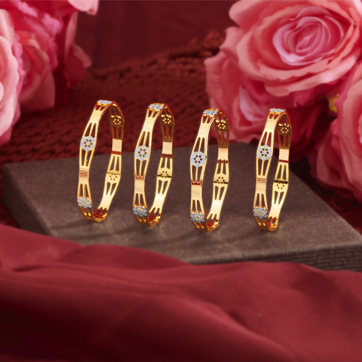 Floral Lattice Bangles