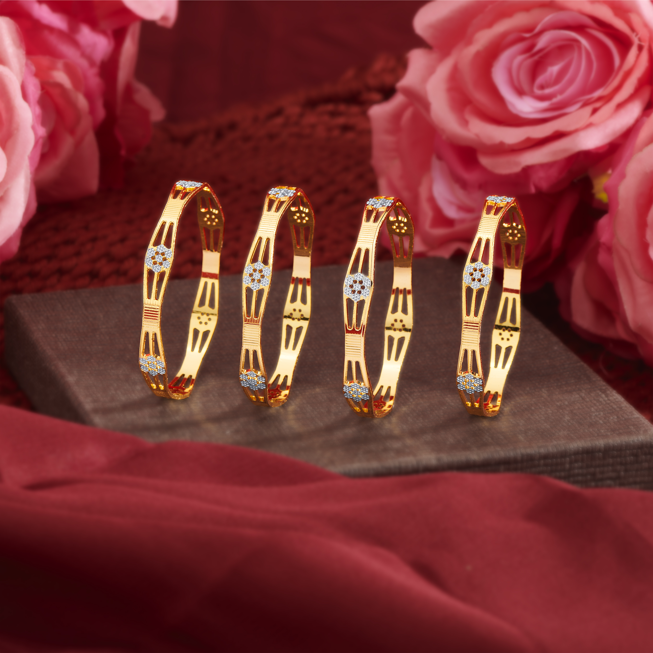 Floral Lattice Bangles - Image 3