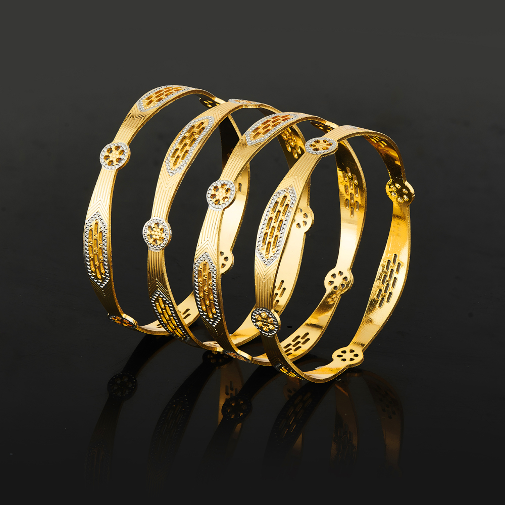Art-Deco Flower Bangles alt