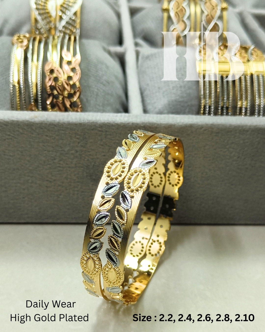 Daily Glow Leaf Bangles — alt view